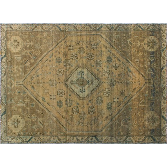Sherazi Bernardo Beige/Brown Rug, 6'11" x 9'1"