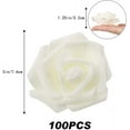 thumbnail image 3 of Artificial Rose Flower Heads, Real Looking Ivory White Foam Fake Roses for DIY Wedding Baby Shower Centerpieces Arrangements Party Tables Home Decorations (Ivory, Stemless), 3 of 5
