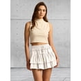 thumbnail image 5 of Women'S High Waist Drawstring Skirt Culottes Short Skirt Pants for Women Casual Summer Wear White M, 5 of 9