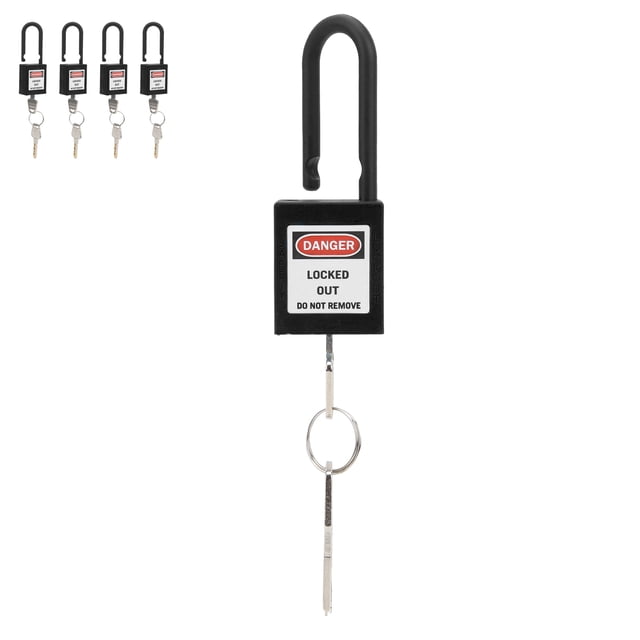 Lockout Lock, Lockout Tagout Lock Electrical Padlock for Power Plants for Construction Sites Blue,Black
