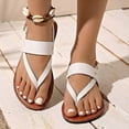 thumbnail image 2 of ShiShine Flats Flip Flops Sandals For Women Comfortable Strappy Wide Width Ankle Strap Summer Casual Dressy Walking Shoes, 2 of 9