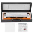 thumbnail image 1 of Blues Harmonica 10‑Hole Mouthorgan G Key Electroplating Base Beginner Gifts Musical Instrument(Orange ), 1 of 4