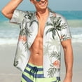 thumbnail image 7 of Kll Men'S Hawaiian Shirt Short Sleeve Button Down Beach Shirts-Vintage Palm Trees, 7 of 7