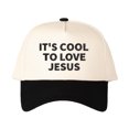 thumbnail image 1 of IT'S COOL TO LOVE JESUS Letter Embroidered Color Block Trucker Hat Unisex Adjustable Cotton Breathable Fashion Cap for Travel Daily Wear, 1 of 8