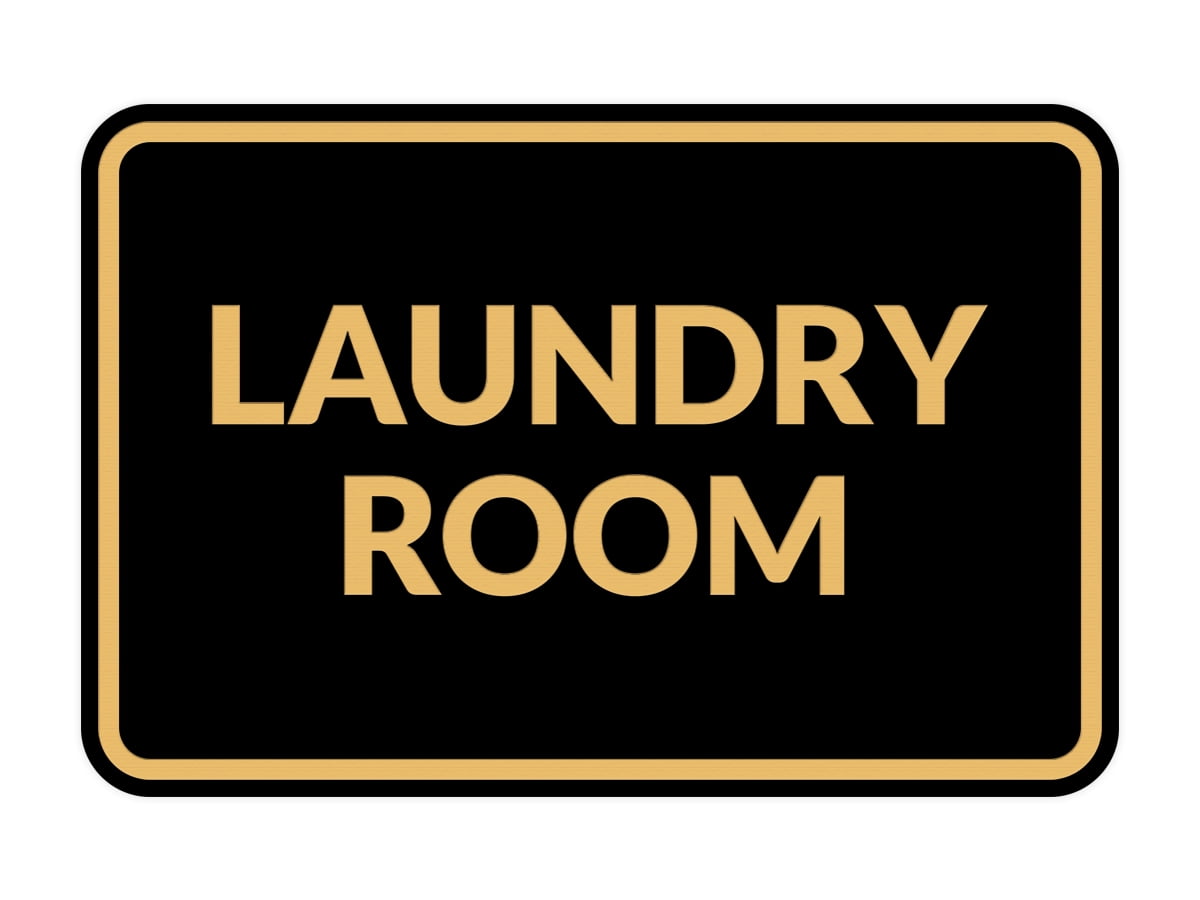 Classic Framed Laundry Room (Black /Gold) Small