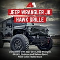 thumbnail image 2 of American Modified Grille avant Hawke pour Modèles Jeep 2007 à 2018, Noir Mat, 2 of 9