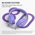 thumbnail image 2 of Auriculares Bluetooth YUMONDEAR Over Ear 80H Playtime Púrpura, 2 of 8