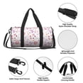 thumbnail image 4 of Balery Retro Floral Bolsa de Gimnasio para Mujeres y Hombres, Bolsa de Viaje Impermeable, Bolsa de Fin de Semana con Compartimento para Zapatos y Bolsillo Húmedo, 4 of 6