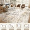 thumbnail image 6 of UERMEI 8'x10' Washable Area Rugs for Living Room, Modern Abstract Printed Carpet, Non Slip Indoor Rug for Bedroom Home Decor Carpets, Grey Gold, 6 of 10