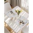 thumbnail image 5 of Grey Plaid Groundhog Placemats Set of 4, Spring Floral Butterfly Botanical Placemats for Dining Table, Place Mats for Kitchen Tabletop, Waterproof Wipeable Dining Table Mats Set, 5 of 9