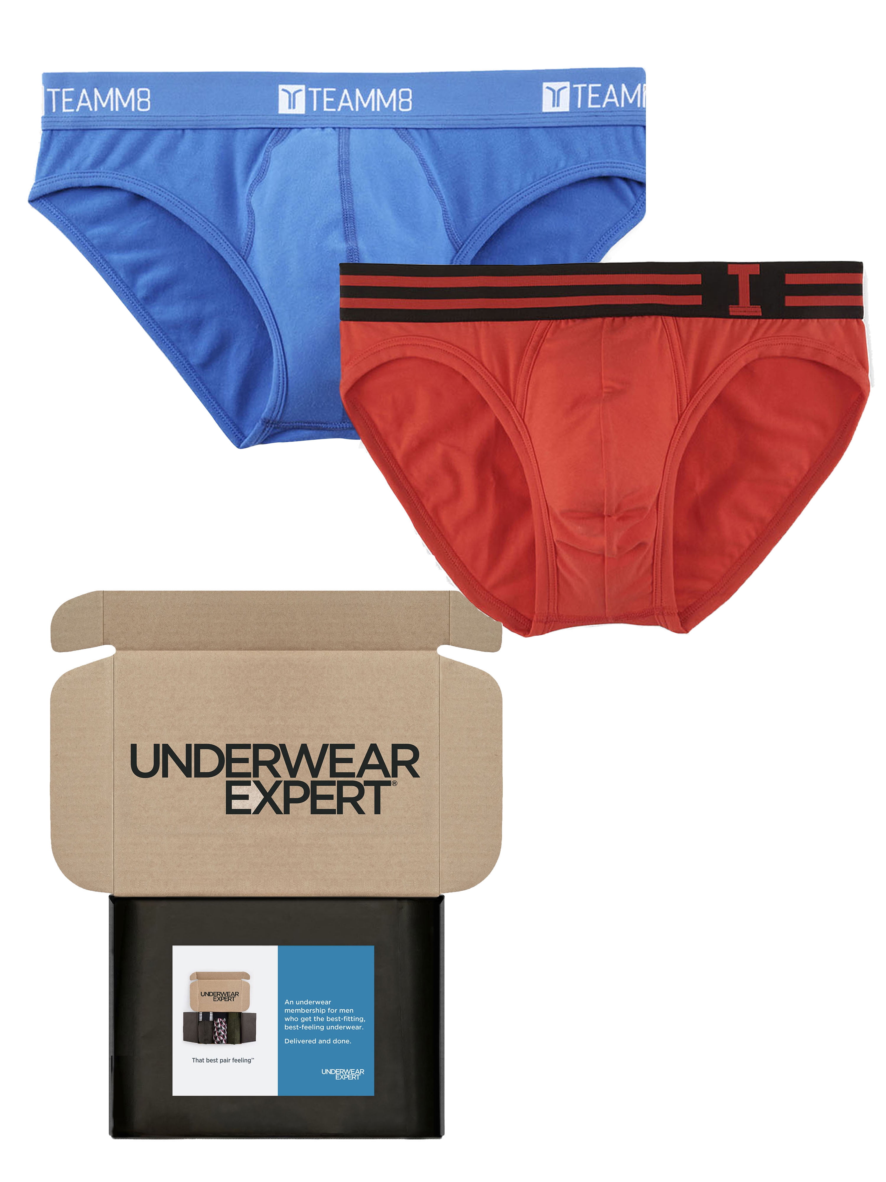 Underwear Expert Underwear Expert Men's Briefs Curated Mystery Box, 2