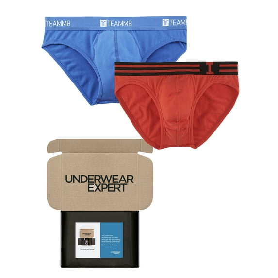 Underwear Expert Men's Briefs Curated Mystery Box, 2 Pairs