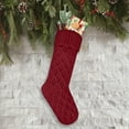 thumbnail image 3 of Twinkseal  Christmas Stockings, 18 Inches Large Size Christmas Stockings Cable Knitted Stocking Gifts, 3 of 5