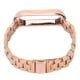 thumbnail image 2 of Correa de muñeca para reloj inteligente, antipérdida de acero inoxidable con hebilla plegable de doble cierre para Mi Band 6, oro rosa, 2 of 10