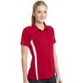 thumbnail image 5 of Sport-Tek Women's Raglan Micro-Mesh Colorblock Polo Shirt, 5 of 5