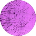 thumbnail image 1 of Ahgly Company Indoor Round Solid Pink Modern Area Rugs, 7' Round, 1 of 4
