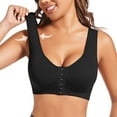 thumbnail image 4 of Women Casual Hollow Out Button Breathable Sport Bra Top, Underwear without Steel Ring, Comfortable Nylon Material, Maximum Support, 4 of 8