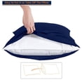 thumbnail image 5 of HNB Store 1000 TC Egyptian Cotton California King Bed Sheet Set Include's - 21" inch Deep Fitted Sheet | 1 Flat Sheet | 2 Pillowcases | Navy Blue, 5 of 6