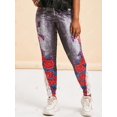thumbnail image 3 of Panel de encaje de la mariposa de la impresión 3D de la impresión MÁS JEJORES DE TAMAÑO Rosegal Leggings de talla grande, 3 of 5