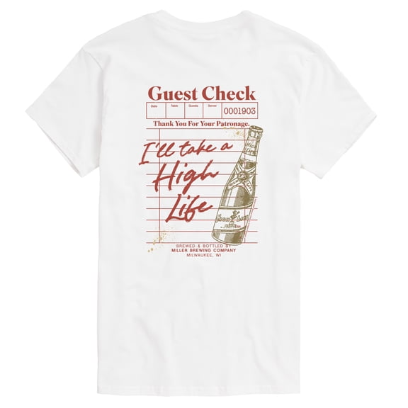 Miller High Life - Guest Check - Men's Short Sleeve Graphic T-Shirt