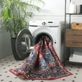 thumbnail image 4 of SAFAVIEH Orlando Bruce Medallion Machine Washable Area Rug, Rust/Blue, 4' x 6', 4 of 12