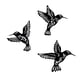 thumbnail image 5 of 3 Piezas Colibrí de de la Pared Decoración Pájaros de Metal 3D Escultura al Aire Libre Hierro Colgante al Aire Libre Decoración Adornos, 5 of 9