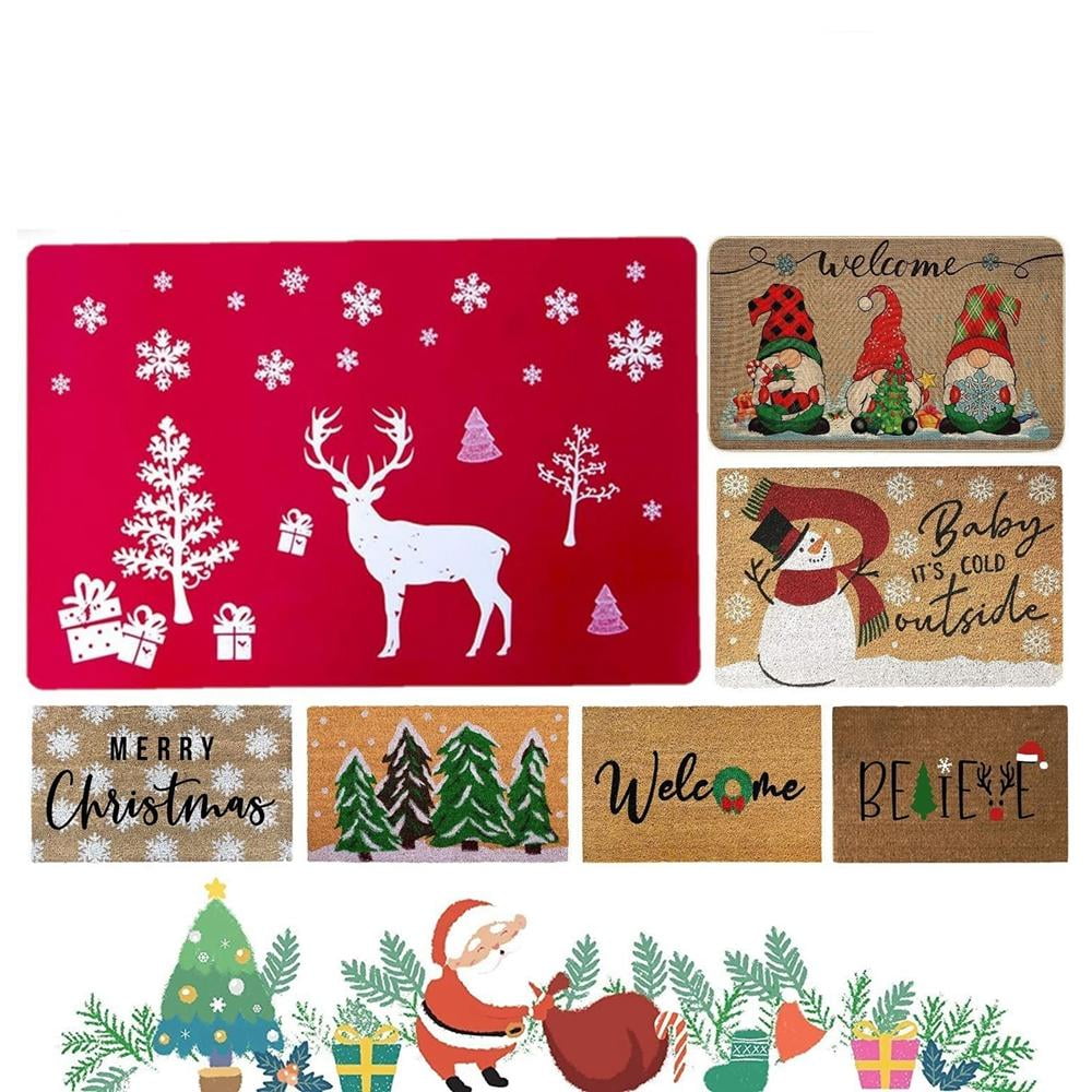 1pc Santa Claus Printed Door Mat, Christmas Holiday Carpet Outdoor  Decorative Mat, Non-Slip Absorbent Entrance Door Decorative Mat, Bedroom  Corridor Super Absorbent Washable Carpet Valentines Gift