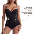 thumbnail image 6 of Womens Tummy Control Shapewear Bodysuit One Piece Full Body Shaper Waist Slimming Bodysuit Shaper, 6 of 10