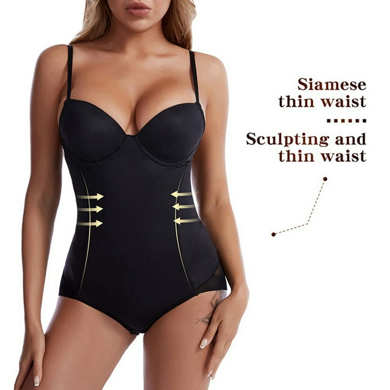 Bodysuit Shapewear for Women Tummy Control Dress Backless Bodysuit Tops  Body Shaper with Built-in Bra 