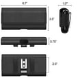 thumbnail image 7 of CoverON Holster for Google Pixel 9 Pro XL 9a / 8 Pro 7 Pro 6 Pro / Pixel 7 6 5A 4A 4 XL - Cell Phone Case Belt Clip ID Card Carrying Black Leather Pouch (Fits with Otterbox or any Case on), 7 of 7