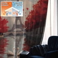 thumbnail image 5 of Valentine's Day Blackout Curtains for Bedroom/Living Room, Pinch Pleated Black Out Curtains, Romantic Swan Love Heart Tower Room Darkening Window Drapes with Hooks 2 Panels, 59"x70", 5 of 8