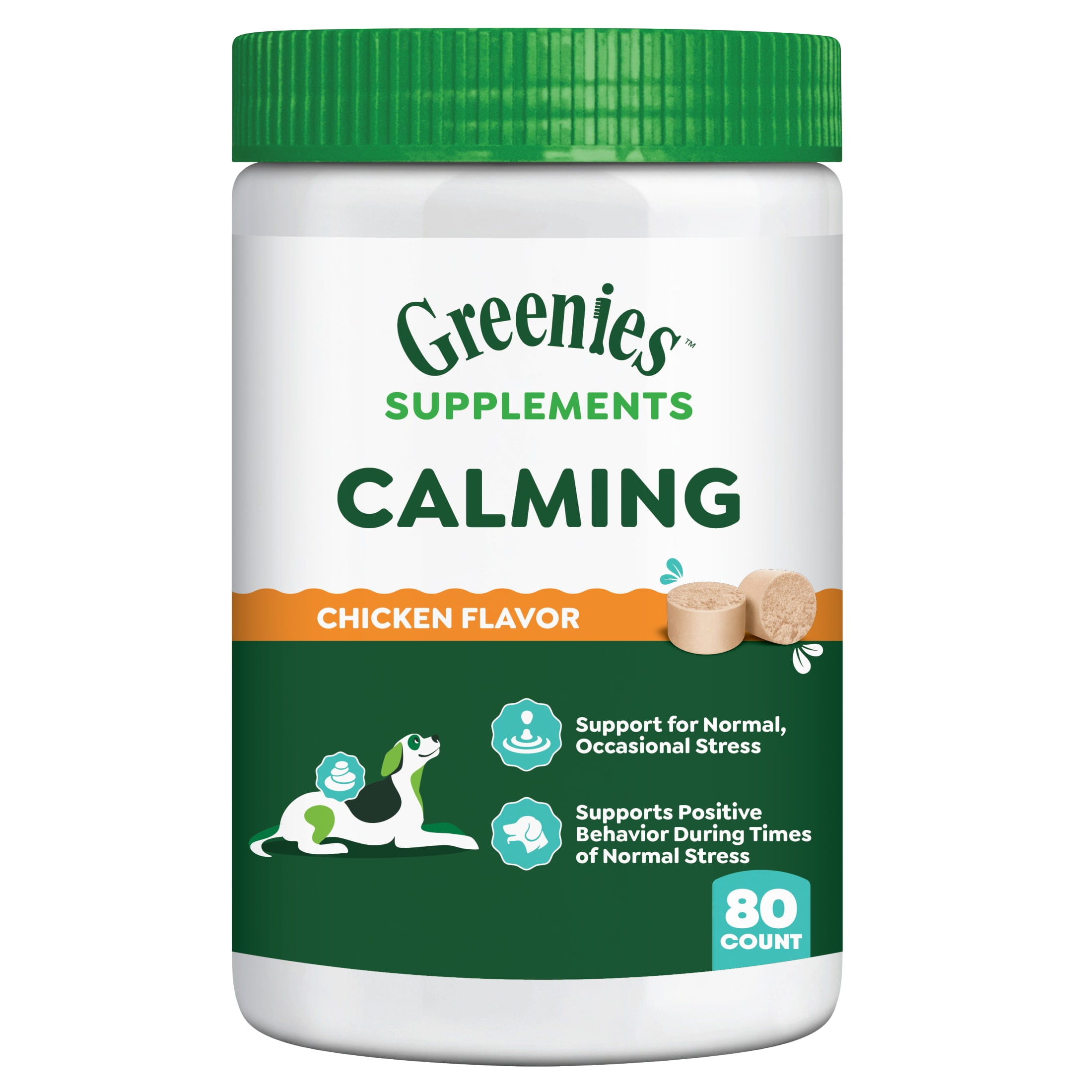 GREENIES Calming Supplements for Dogs Chicken Flavored Soft Chews