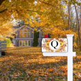 thumbnail image 4 of Fall Maple Leaves Monogram Letter Q Mailbox Cover Magnetic 25.5x21 Inch, Family Last Name Initial Post Letter Box Covers, Autumn Thanksgiving Seasonal Outdoor Yard Oversized Mailbox Decor, 4 of 6