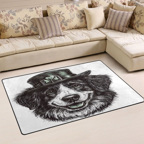 Ryvnso Cool Dog Area Floor Mat Non-Slip Carpet Soft Rugs Doormats 31" x 20"