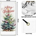 thumbnail image 3 of Christmas Door Curtain Hanging - Reusable Christmas Tree Print Door Cover, Washable Door Banner Party Backdrops Winter Entrance Door Entryway Decoration, 3 of 7
