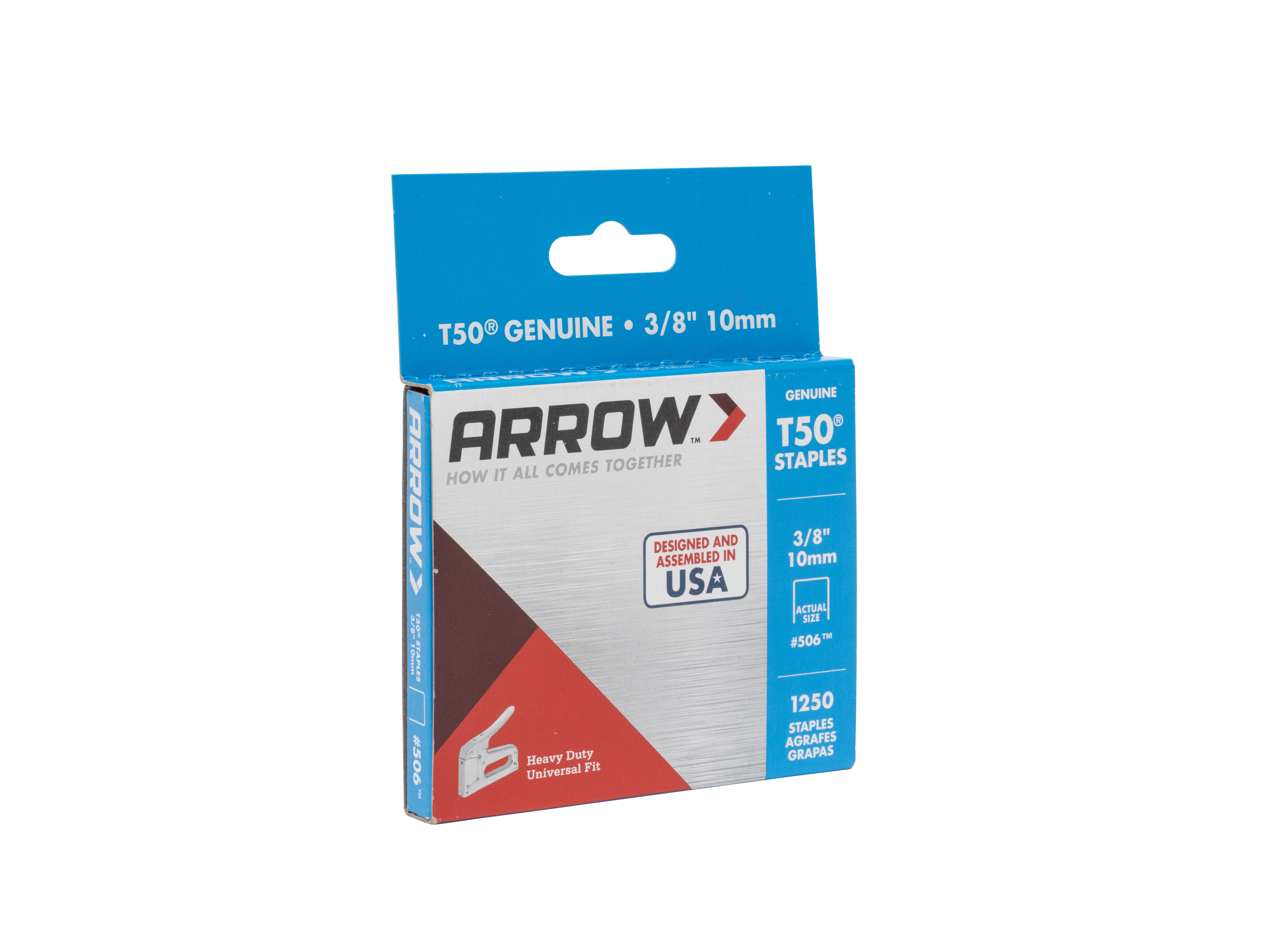 Arrow T50 Staples 3/8" 10mm staples 1250 ct New made in the USA 