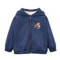 thumbnail image 2 of Viluyesy Boys Hooded Jacket, Fashion Graphic Zipper Lightweight with Pockets Windbreaker Outwear Dark Blue 9T, 2 of 4