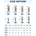 thumbnail image 2 of BLUEWING High Strength Stainless Steel Rolling Ball Bearing Fishing Swivel Welded Ring Barrel Swivels Saltwater Fishing, 10pcs Barrel Swivels Fishing Tackle 331lbs, 2 of 6
