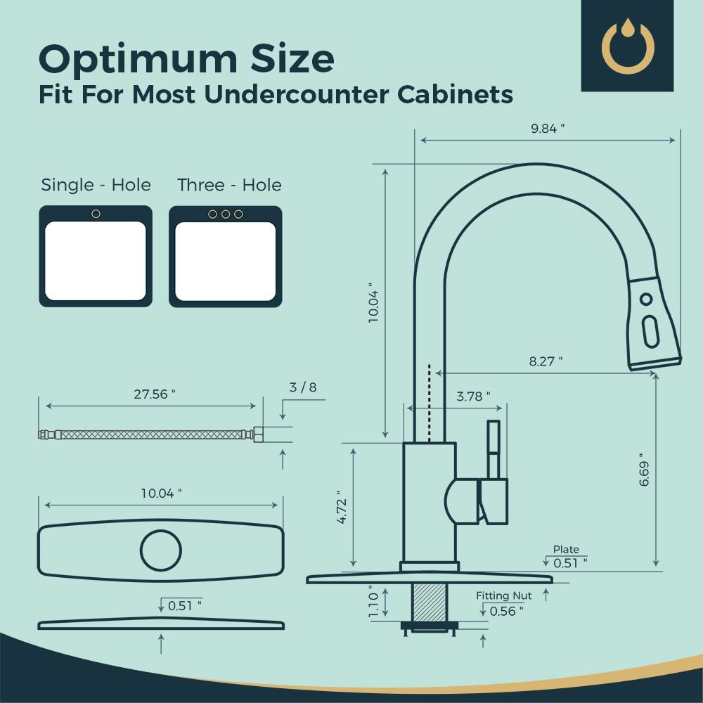 GPED Kitchen Sink Faucet with Pull Down Sprayer photo 5