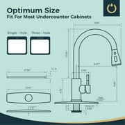 Kitchen Sink Faucets with Pull Down Sprayer, High Arc Single Handle with Water Lines