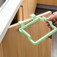 thumbnail image 5 of 1 Pcs Trash Bag Holder Rack,Hanging Organizer Garbage Bag Holder, Over The Cabinet Plastic Trash Bag Holder for Kitchen, Trash Can Holder Cabinet, Grocery Bag Holder for Bathroom, Dorm Room,Green, 5 of 7