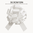 thumbnail image 4 of 12 Inch Large Pull Bow, Decorative Gift Wrapping Flower Bow for Basket Present Party Wedding Decor, White, 4 of 7