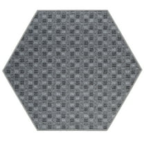 Furnishmyplace Abstract Indoor/Outdoor Commercial  Color Rug - Black, Area Rugs 5' Hexagon