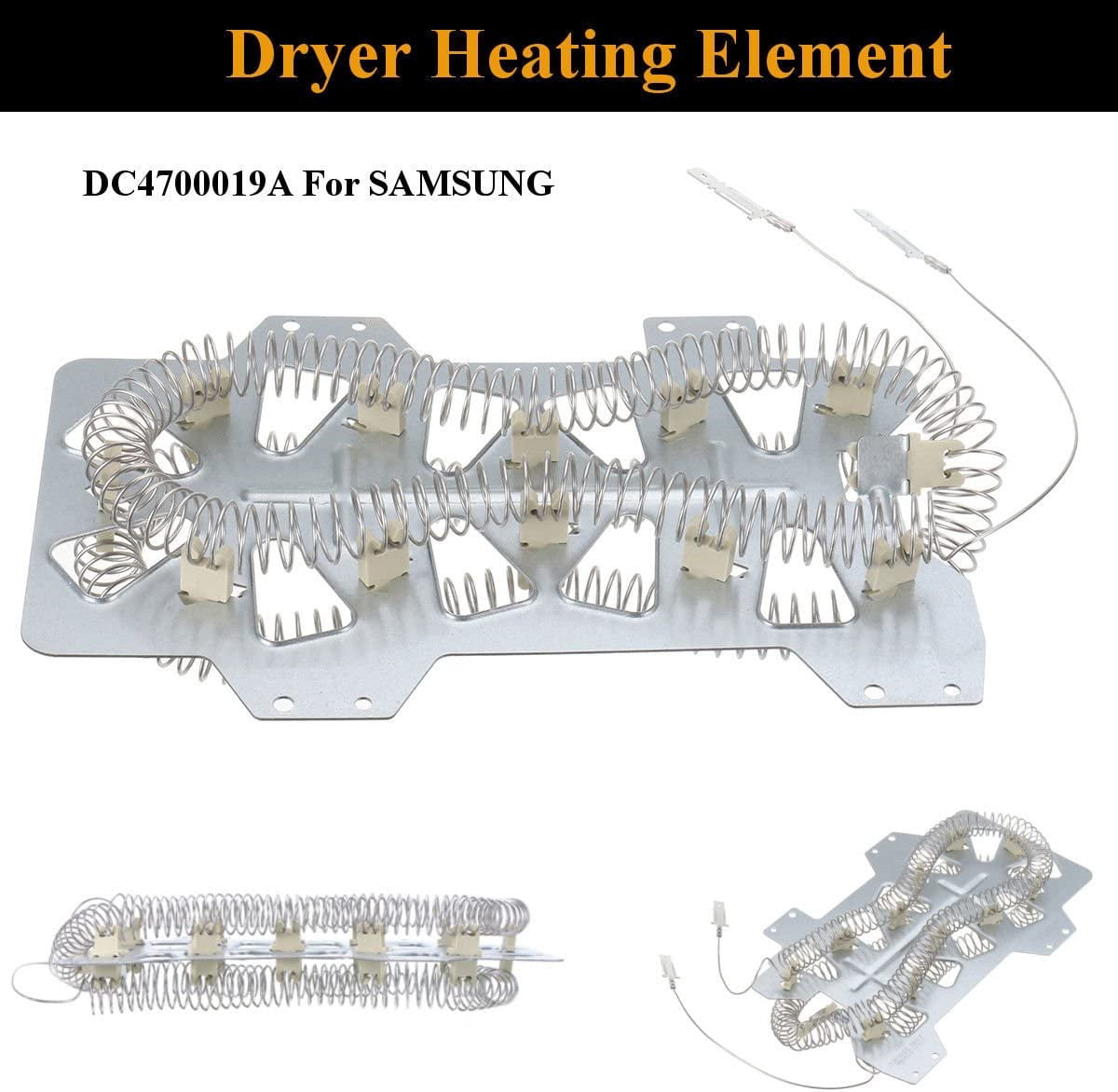 DC47-00019A Dryer Heating Element for Samsung DC47-00019A, Whirlpool, Maytag 2068550 35001247 WP35001247 AP4201899 PS4205218