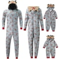 thumbnail image 2 of Christmas Family Pajamas Matching Sets Deer Onesie Jumpsuits Baby Kids Adults Women Pjs Sleepwear Homewear Outfits,  Gray Child 7T, 2 of 9