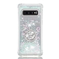 thumbnail image 4 of Funda para Samsung Galaxy S10 con Brillo Líquido Flotante, Purpurina, Parachoques y Anillo Giratorio Soporte, 4 of 5