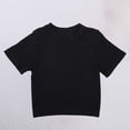 thumbnail image 2 of YUGYXL Womens Short Sleeve T Shirts Buttery Soft Summer Crop Tops Slim Fit Y2k Basic Tees for Workout Black Top S, 2 of 6