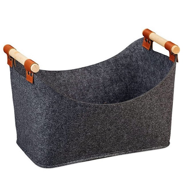 (Estilo Oscuro) Cesta Almacenamiento Con Almacenamiento Fieltro Cesta Almacenamiento Fieltro
