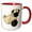 Red/White, variant on 3drose, Funny Cute Pug Puppy Dog Bowling Cartoon, 11oz Two-tone Black Mug