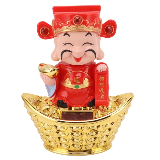 Estatua del Dios de la Riqueza zhenshenaoxiaoao Luz del sol Poder Vívido Delicado Asintiendo Adorno Regalo